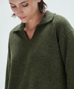 Sweater Polo Ultra Soft Cata Verde Seco