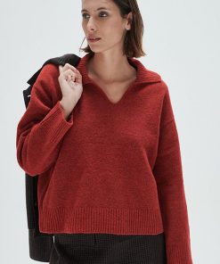 Sweater Polo Ultra Soft Cata Borgoña - Imagen 2