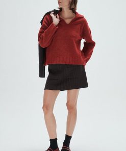 Sweater Polo Ultra Soft Cata Borgoña - Imagen 4