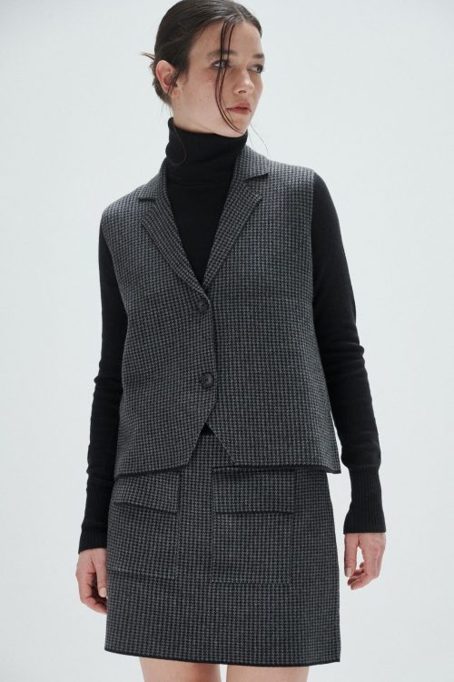 Gillet Jackard Pully Grafito
