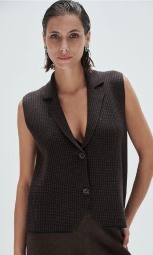 Gilet Jackard Pully Chocolate