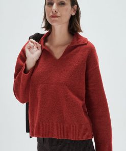 Sweater Polo Ultra Soft Cata Borgoña