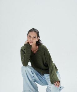 Sweater Polo Ultra Soft Cata Verde Seco - Imagen 2