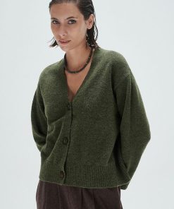 Cardigan Ultra Soft Amalia Verde Seco - Imagen 2