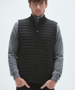 Parka sin Mangas Franco Negro