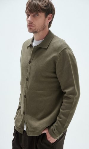 Camisa Tejida Mauri Verde Seco
