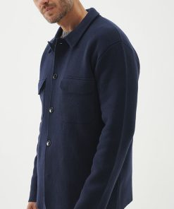 Camisa Tramada Massimo Azul marino - Imagen 7