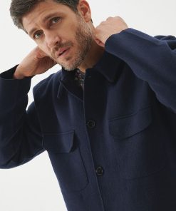 Camisa Tramada Massimo Azul marino - Imagen 4