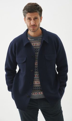 Camisa Tramada Massimo Azul marino