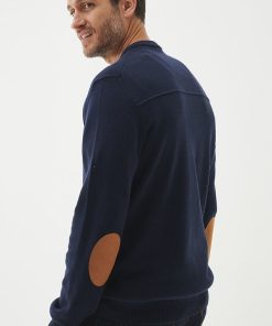 Parka Tejida Bomber Azul Marino - Imagen 4