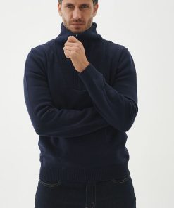 Sweater Bomber Marcial Azul Marino