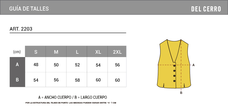 Tabla de medidas