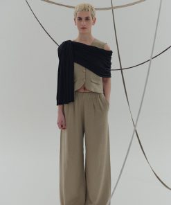 Pantalón Pinzado Verde Seco