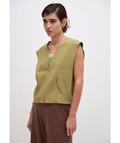 Chaqueta sin Mangas Marina Verde Seco - Imagen 2