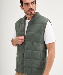 Parka sin Mangas Cuadros Cemento - Imagen 4