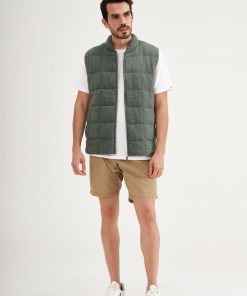 Alternative view of Parka sin Mangas Cuadros Cemento