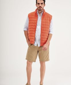 Parka sin Mangas Franjeada Naranja - Imagen 3
