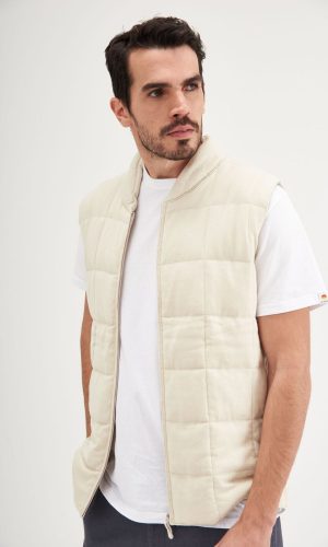 Parka sin Mangas Cuadros Natural