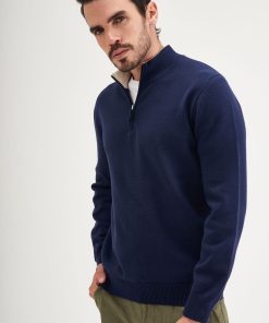 Alternative view of Sweater Cuello Bicolor Azul Marino
