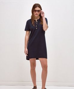 Vestido Camisero Azul Marino - Imagen 2