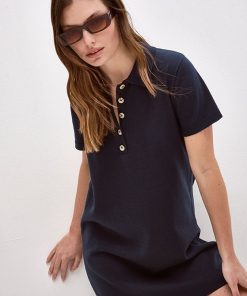 Vestido Camisero Azul Marino - Imagen 3