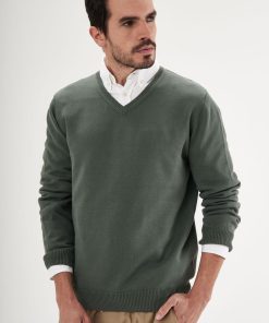 Sweater E/V Verde Cemento