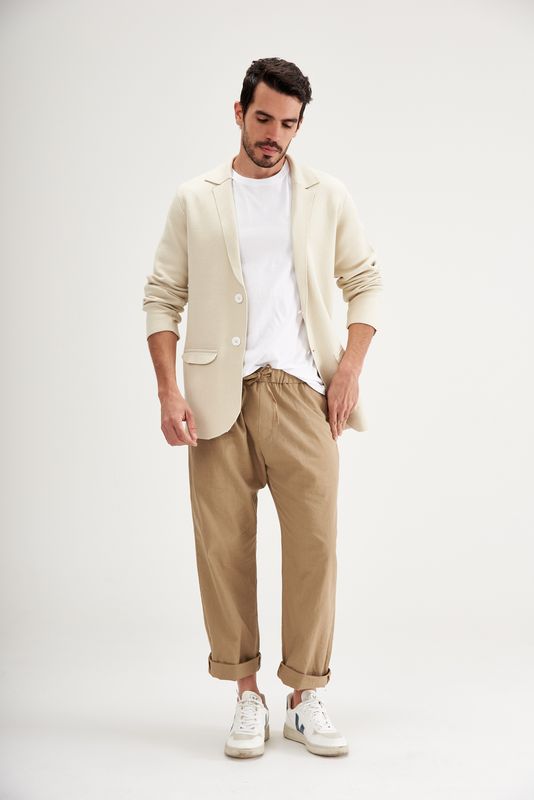 Blazer Tramado Boy Natural - Imagen 2