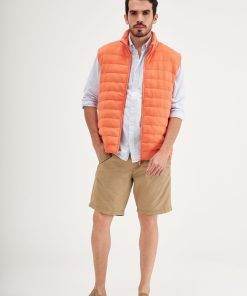 Parka sin Mangas Franjeada Naranja - Imagen 5