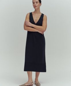 Vestido en V Cala negro