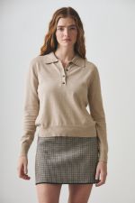 Alternative view of Sweater Cuello Polo Orión Natural