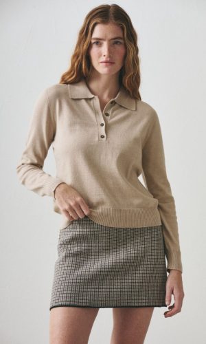 Sweater Cuello Polo Orión Natural