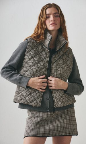 Parka sin Mangas Jackard UNI Natural
