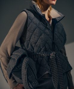 Parka sin Mangas Jackard UNI Natural - Imagen 7