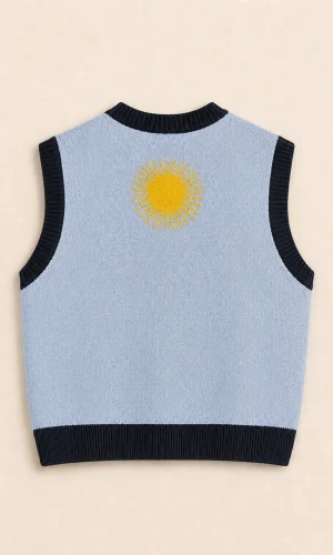 Sweater sin Mangas Argento Azul Marino - Imagen 4