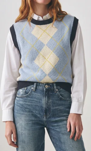 Sweater sin Mangas Argento Azul Marino - Imagen 5