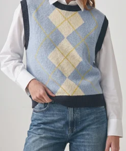 Sweater sin Mangas Argento Azul Marino