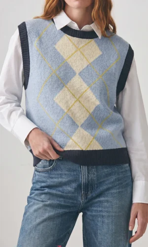 Sweater sin Mangas Argento Azul Marino