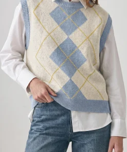 Sweater sin Mangas Argento Celeste