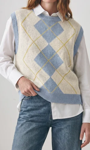 Sweater sin Mangas Argento Celeste