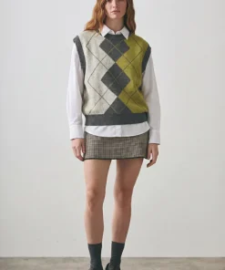 Sweater sin Mangas Damero Grafito - Imagen 5