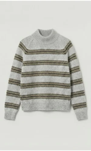 Sweater Rayas Milo Gris Perla - Imagen 2