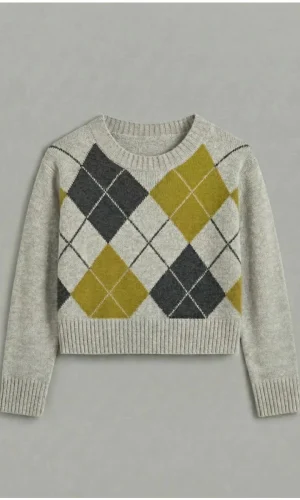 Alternative view of Sweater Rombos Damero Gris Perla