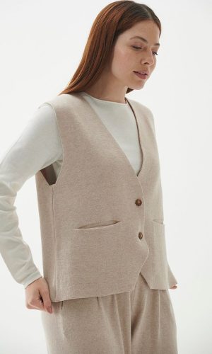 Alternative view of Gilet Fran Natural