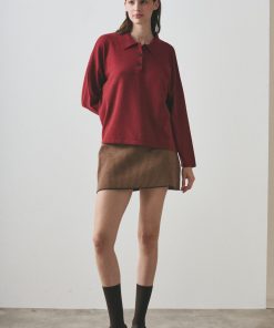 Sweater Polo Isa Borgoña - Imagen 2