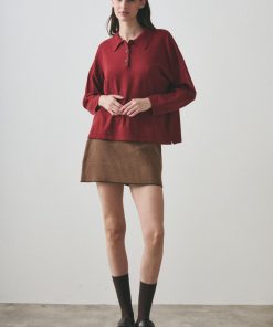 Sweater Polo Isa Borgoña - Imagen 3