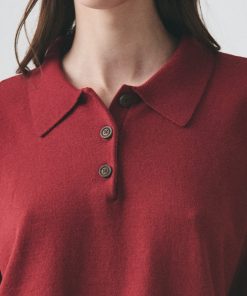 Sweater Polo Isa Borgoña - Imagen 4