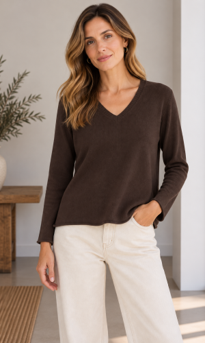 Sweater en V Bianca Chocolate