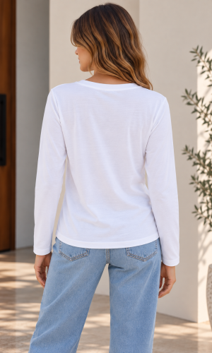 Alternative view of Polera Collie Blanca