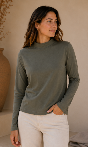 Polera Fox Verde Seco