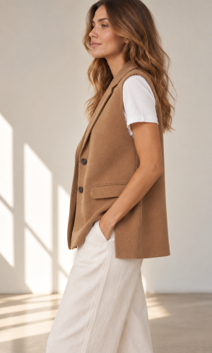 Gilet Boy Camel